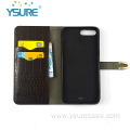 crocodile detachable wallet phonecase for iphone custom logo